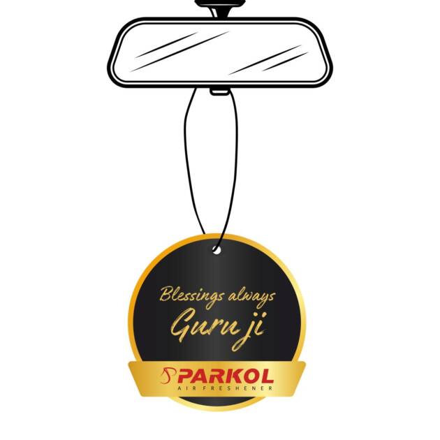 Parkol Guru Ji Hanging Air Freshener – Blessings & Fragrance for Your Car