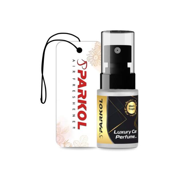 Parkol Luxury Car Perfume – Black Tropic Scented Spray & Hanging Tag